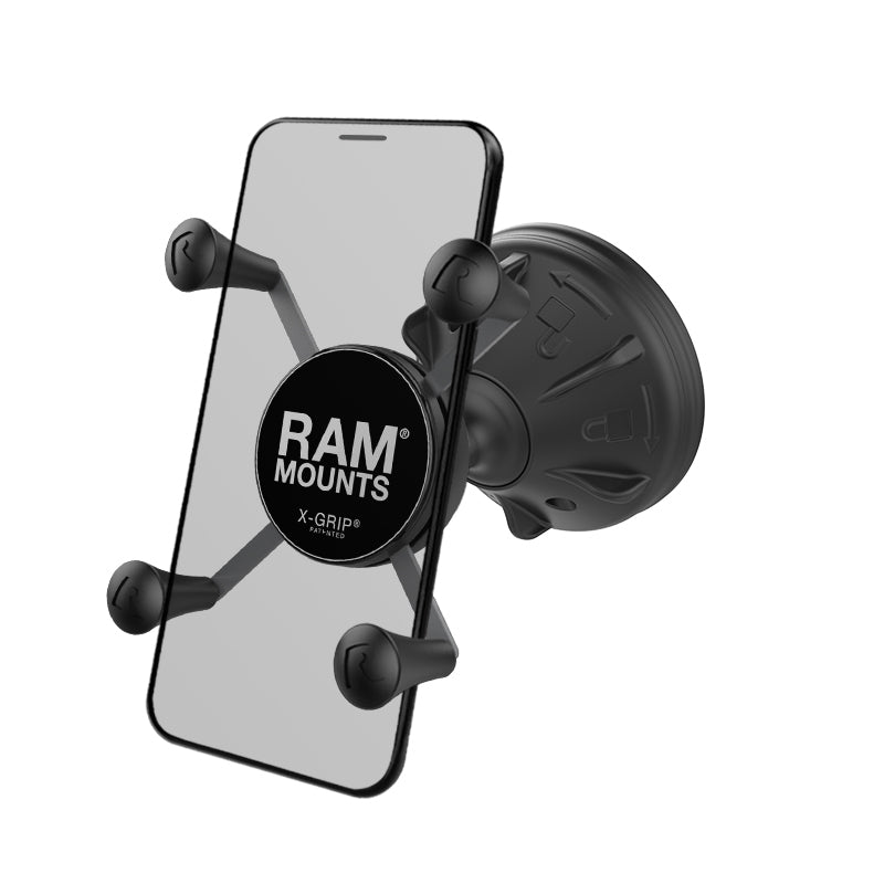 RAM X-Grip telefoonhouder met RAM mighty buddy zuignap - RAM Mounts RAP-SB-224-2-UN7U