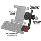 RAM Toetsenbord Accessoire voor Tablets met RAM Roto-View™ - RAM Mounts RAP-TAB-KB1-300U afbeelding 2
