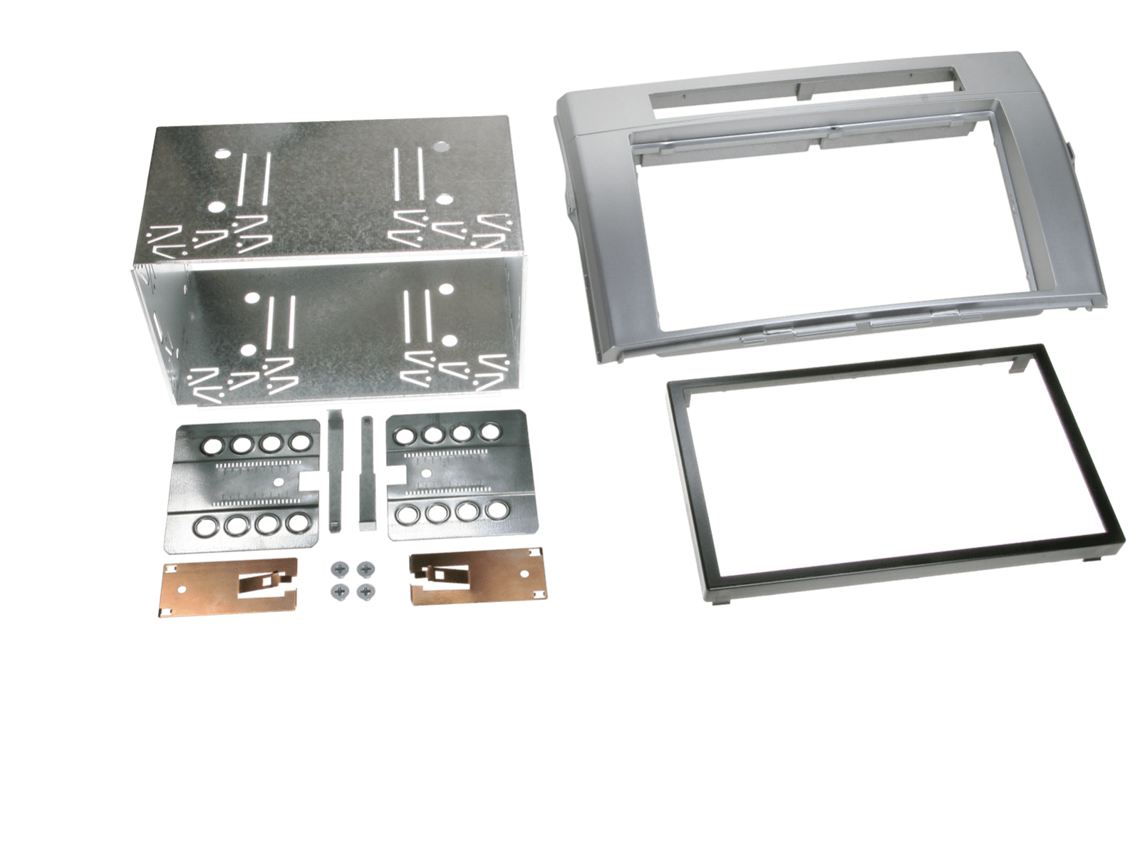 2-DIN frame Toyota Corolla Verso 04-09 metaal zilverkleurig
