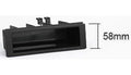 Bakje los voor 2-DIN inbouwframe 182x113 mm Zwart