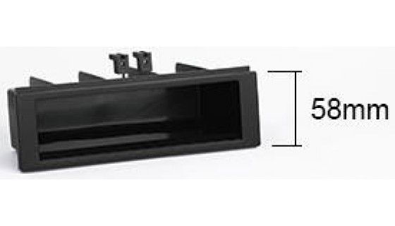 Bakje los voor 2-DIN inbouwframe 182x113 mm Zwart