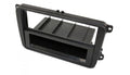 2-DIN frame Skoda VW Golf 5-6 met bakje zwart rubber touch