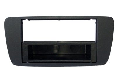 1-DIN frame Seat Ibiza 08-14 met bakje metallic zwart