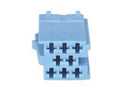 conn. mannelijk 8-pin blue MINI ISO 10 stuks