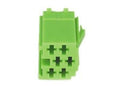 conn. mannelijk 6-pin green MINI ISO 10 stuks