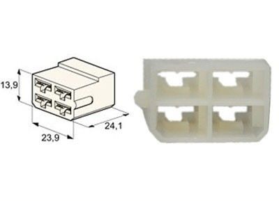 conn. 4-pin for 6 35 MM term. 25 stuks. 25x017.121-3