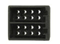 conn. vrouwelijk 16-pin ISO power+speaker f. 2 8 MM conn