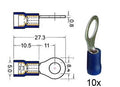 Kabelschoen ring 8 4mm blauw 10 stuks