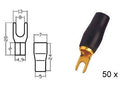 Kabelvork geisoleerd VERGULD zwart 10mm - 7AWG diam 8.5m