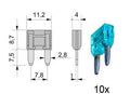 Steekzekering MINI 35A Turquoise 10 stuks