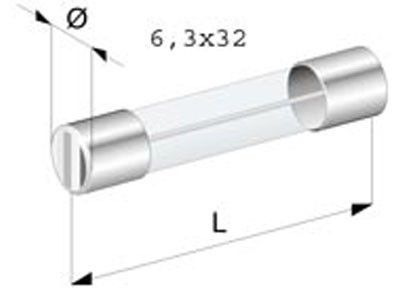 Glaszekering set 6x32 mm 3 stuks (2A 3A 5A)