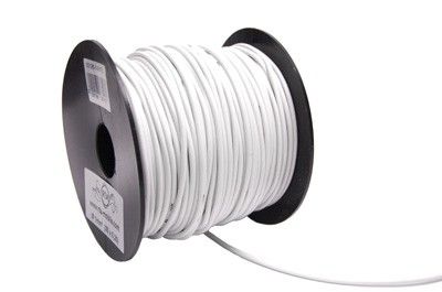 Stroomdraad 1mm² - wit 100m spoel