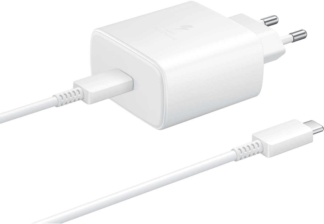 Lader 230V Samsung EP-TA845XWEGW 45W usbC + usbC wit