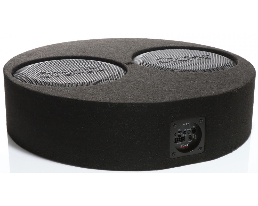 Audio System - R-SERIE EVO ACTIEF SUBFRAME 14 liter ronde gesloten kist met 2x R 10 FLAT EVO3-D4 + CO-220.1 - Subwoofers - ar