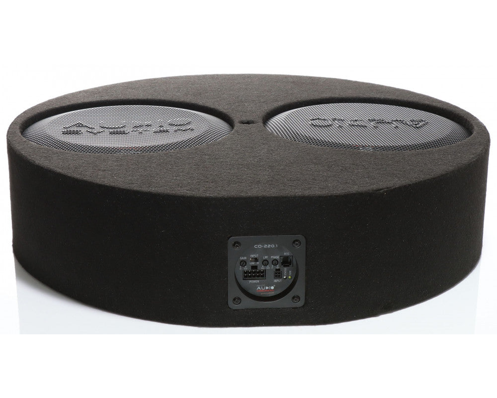 Audio System - R-SERIE EVO ACTIEF SUBFRAME 14 liter ronde gesloten kist met 2x R 10 FLAT EVO3-D4 + CO-220.1 - Subwoofers - ar