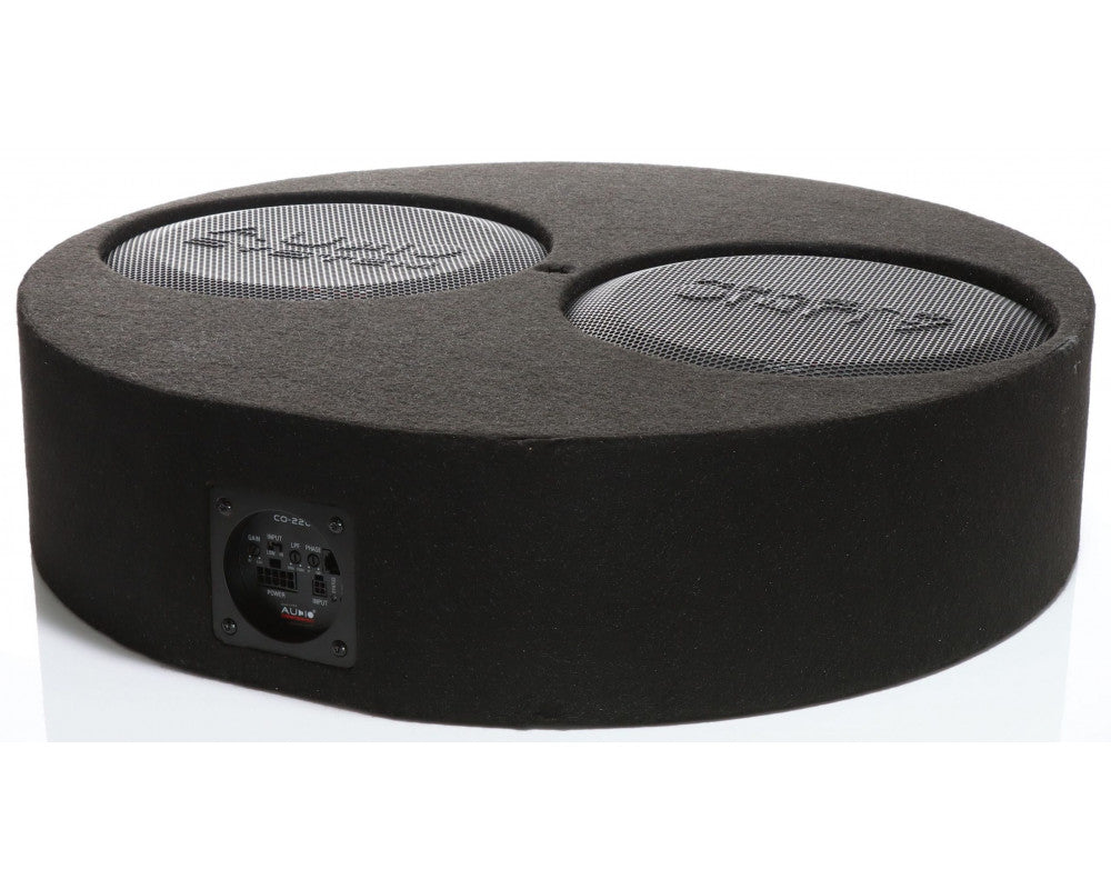 Audio System - R-SERIE EVO ACTIEF SUBFRAME 14 liter ronde gesloten kist met 2x R 10 FLAT EVO3-D4 + CO-220.1 - Subwoofers - ar