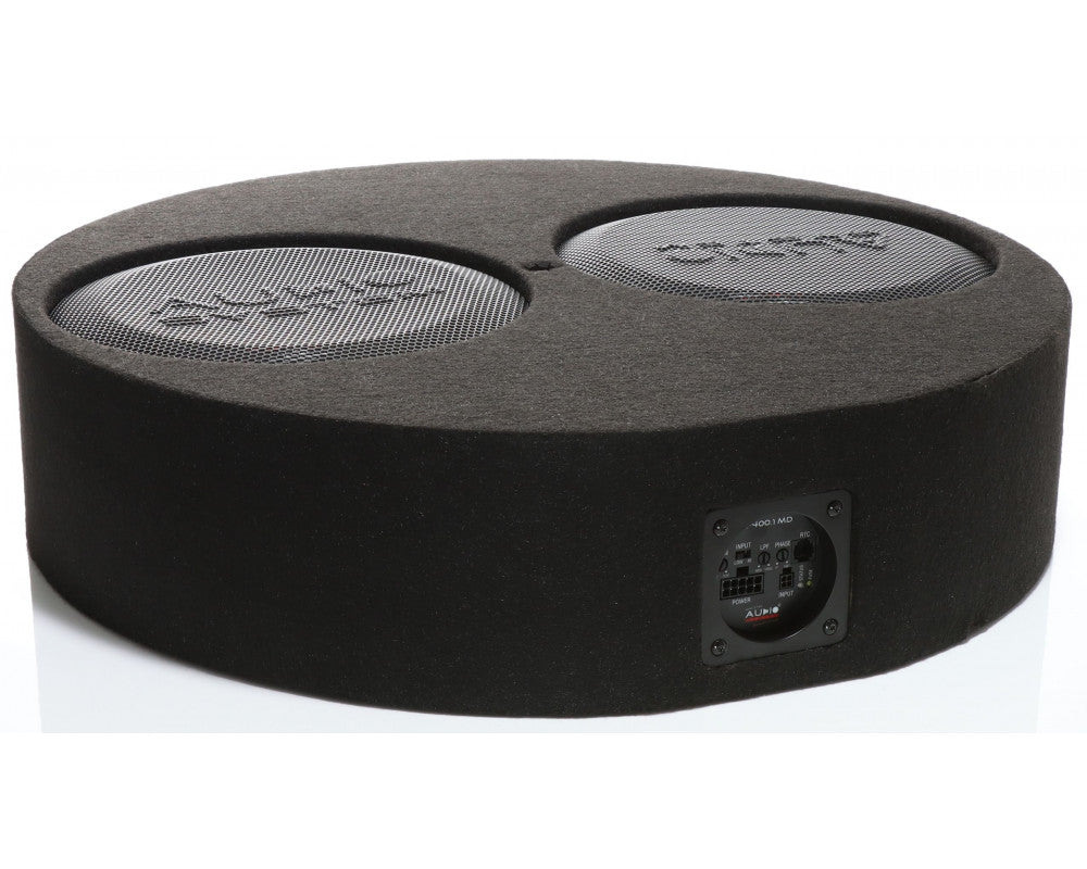Audio System - R-SERIE EVO ACTIEF SUBFRAME 14 liter ronde gesloten kist met 2x R 10 FLAT EVO3-D4 + M-400.1 MD - Subwoofers