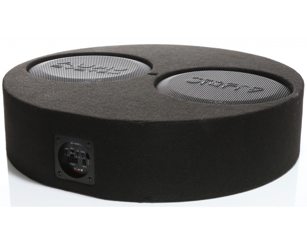 Audio System - R-SERIE EVO ACTIEF SUBFRAME 14 liter ronde gesloten kist met 2x R 10 FLAT EVO3-D4 + M-400.1 MD - Subwoofers
