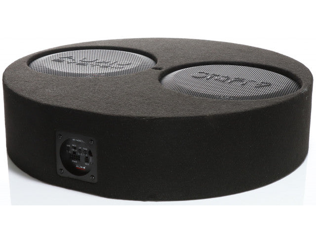 Audio System - R-SERIE EVO ACTIEF SUBFRAME 14 liter ronde gesloten kist met 2x R 10 FLAT EVO3-D4 + M-400.1 MD - Subwoofers