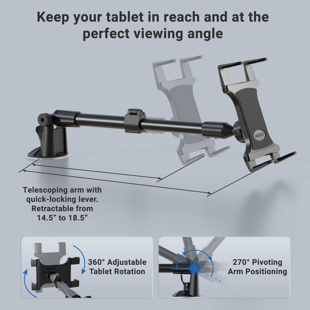 Arkon TAB-CM117 – toelichting op de verstelbare arm – artikel 92220197