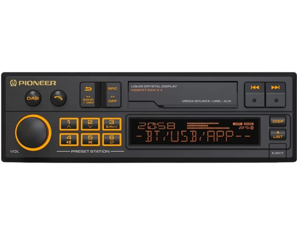 Pioneer SXT-C10PS 1 DIN retro radio met DAB+, FM, Bluetooth afbeelding 4