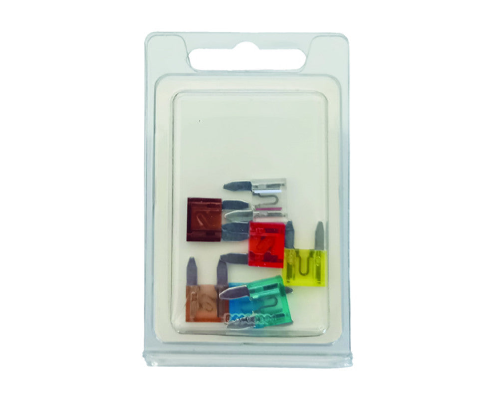 mini zekering assortiment.1x 5/7.5/10/15/20/25/30 ampère in blister